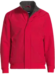 A red Classic Squall Jacket.