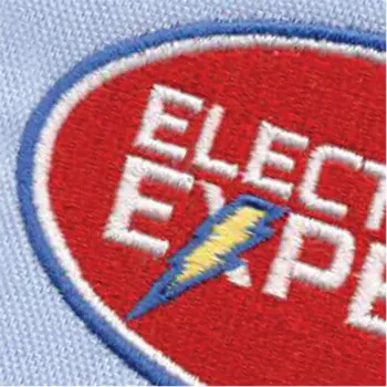 Embroidery logo example.