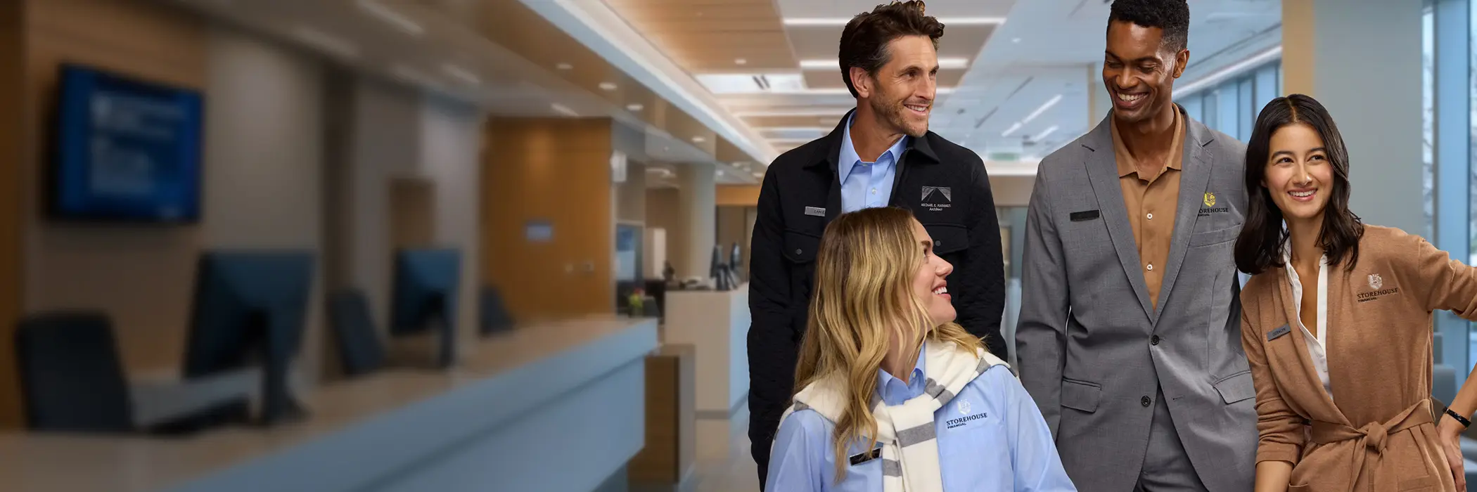 Four employees in a financial organization.