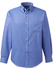 A blue Oxford dress shirt.