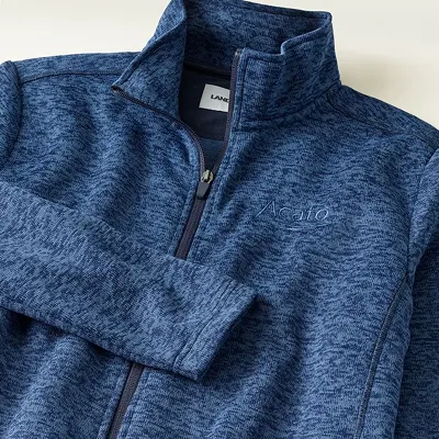 A blue fleece quarter zip.